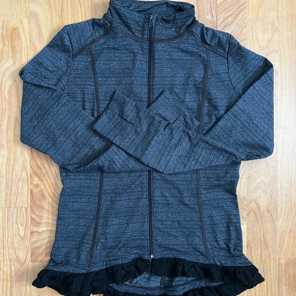 Anthropologie Pure + Good Front Zip Women's Gray Zip-Up Jacket sz S